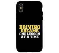 Driving Dreams One Leçon à la Fois Instructeur de Conduite Coque pour iPhone X/XS