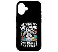 Driving My Husband Crazy One Rabbit at A Time Funny Coque pour iPhone 16