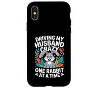 Driving My Husband Crazy One Rabbit at A Time Funny Coque pour iPhone X/XS
