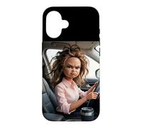 Driving to Work Meme Funny Coque pour iPhone 16