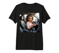 Driving to Work Meme Funny T-Shirt Haut de Gamme