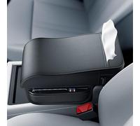 Drivstraw Accoudoir en cuir avec support en mousse à mémoire de forme et poches de rangement intégrées pour l'organisation intérieure de la voiture - Convient pour tous les véhicules