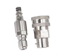 Drivstraw Adaptateur anti-enchevêtrement à connexion rapide de 1,9 cm pour nettoyeur haute pression Karcher | Connecteur de tuyau à haut débit en acier inoxydable avec design pivotant pour éviter les