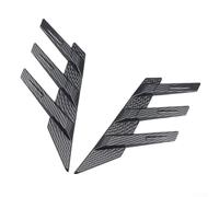 Drivstraw Autocollant décoratif pour pare-brise arrière de voiture, séparateur latéral pour voitures, pare-soleil triangulaire, fibre de carbone noire, convient à la plupart des véhicules (aspect