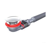 Drivstraw Bouchon de vidange d'évier de salle de bain ultra fin avec noyau anti-odeur, rebondissant entièrement en cuivre pour lavabos avec ou sans trop-plein, kit de joint par gravité en PVC pour la