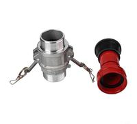 Drivstraw Buse de tuyau d'incendie de 5,1 cm avec 2 raccords de verrouillage à came en aluminium, buse d'eau en plastique et aluminium pour équipement de lutte contre les incendies, buse de