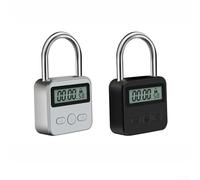 Drivstraw Cadenas à combinaison, minuteur en métal, rechargeable par USB, synchronisation maximale de 99 heures, autodiscipline, anti-dépendance, noir