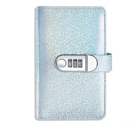 Drivstraw Classeur à billets en cuir synthétique avec verrouillage par mot de passe pour le suivi du budget et l'organisation de l'épargne - Carnet financier compact de 10,9 x 17,8 cm avec serrure