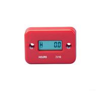 Drivstraw Compteur horaire numérique pour motos, VTT, chariot, tondeuse à gazon - Chronographe d'entretien électronique avec écran LCD, étanchéité IP68, rouge