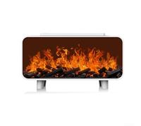 Drivstraw Diffuseur d'huiles essentielles et humidificateur avec effet de flamme réaliste de cheminée, 7 couleurs LED, performance ultra silencieuse et fonction de sécurité d'arrêt automatique (blanc)