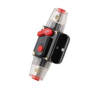 Drivstraw Disjoncteur à réinitialisation manuelle 12 V-24 V CC avec cosses de fil et tube thermorétractable pour remplacement de fusible en ligne, 1 pièce, noir (20 A)