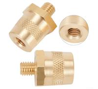 Drivstraw Ensemble d'adaptateurs de borne de batterie en laiton - Filetage M8 - Connecteur de borne rond pour batteries automobiles, marines et camping-cars - 1 paire de goujons en laiton avec écrous