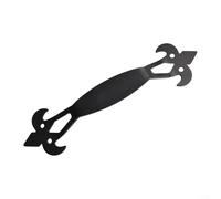 Drivstraw Ensemble de poignées de porte coulissante de grange en fonte à encastrer pour intérieur de ferme et rustique, 28 cm, noir mat, compatible avec