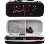 Drivstraw Étui de transport rigide pour stéthoscope - En polyuréthane durable et EVA - Avec intérieur personnalisable - Pour les professionnels - EMS - Infirmières - Noir