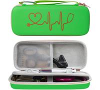 Drivstraw Étui de transport rigide pour stéthoscope - En polyuréthane durable et EVA - Intérieur personnalisable - Pour les professionnels - EMS - Infirmières - Vert