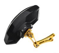 Drivstraw Garde-boue arrière de moto en alliage d'aluminium avec coque en plastique imprimée en fibre de carbone - Convient pour la section arrière de moto, rouge/bleu/argent/noir/doré (doré)