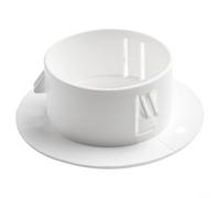 Drivstraw Grille d'aération en plastique blanc pour trous muraux et ouvertures de climatisation, rosace décorative avec volets, matériau PP, 40 mm, 50 mm, 60 mm (60 mm)