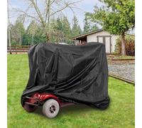 Drivstraw Housse imperméable pour scooter à 3 roues et 4 roues - Tissu Oxford 210D - Grille d'aération - Pliable avec sac de rangement - Convient jusqu'à 190 x 71 x (noir, 142 x 66 x 91 cm)
