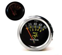 Drivstraw Jauge de pression d'huile mécanique 52 mm 0-80 PSI Voiture Camion Auto Mètre 12 V Noir pour la surveillance du moteur Pièce de rechange