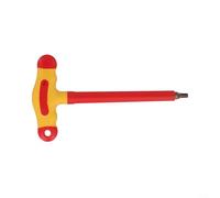 Drivstraw Jeu de clés hexagonales isolées à poignée en T 1000 V certifiées VDE pour -T40 en alliage d'acier avec poignée en TPE pour la sécurité électrique dans les circuits sous tension (T35)