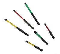 Drivstraw Jeu d'embouts de tournevis cruciformes spéciaux pour électriciens, alliage d'acier HRC63 phosphaté noir avec magnétisme, tailles FPZ1 FPZ2 FPZ3 (4,5 mm, 5,5 mm, 7 mm), 65 mm et