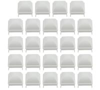 Drivstraw JW Esther Williams Lot de 24 cache-poteaux de clôture de piscine blancs en polypropylène pour poteaux creux carrés de 12,7 cm, convient aux piscines hors sol