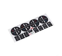 Drivstraw Kit d'autocollants de réparation de boutons de voiture pour interrupteurs de commande audio et intérieurs de voiture - Garniture en plastique noir de rechange pour la plupart des voitures