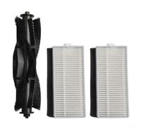 Drivstraw Kit de nettoyage pour aspirateur Medion X20 SW+/MD 11415 et X21 SW+/MD 11500, pièces de rechange pour aspirateur avec brosse principale, brosses latérales (A)