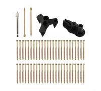 Drivstraw Kit de réparation de hochet de sol pour planchers en bois - 50 vis spéciales marquées + 5 outils auxiliaires, construction en acier et plastique, détection de solive incluse