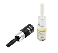 Drivstraw Kit de réparation de pare-brise - Solution de réparation liquide 2 pièces pour pare-brise de voiture - Compatible avec lampe de durcissement, 3 ml par flacon (noir +