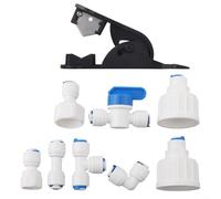 Drivstraw Kit de tuyau d'alimentation en eau et connecteurs de réfrigérateur 15 m pour machine à glaçons système RO compatible avec différents modèles Comprend 11 raccords de raccord (20 m)