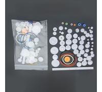 Drivstraw Kit d'engrenages en plastique pour robotique et modélisation mécanique - 60 pièces roue dentée, poulie, engrenage couronne, engrenage biseauté, rack, vis sans fin, engrenage en cuivre