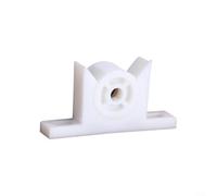 Drivstraw Lot de 10 clips d'étagère d'armoire pour tiroirs et étagères d'évier - Entrebâilleur de porte en plastique avec 20 vis, transparent/blanc/marron, 4 x 2 x 0,8 (blanc)