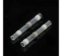 Drivstraw Lot de 100 connecteurs thermorétractables blancs pour fils de 26 à 24 AWG, bornes en cuivre isolées PE avec thermofusible interne, étanchéité IP67 pour marine