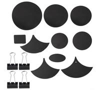 Drivstraw Lot de 14 coussinets de sourdine en mousse de caoutchouc pour entraînement avec 5 coussinets de tambour, 3 coussinets de sourdine pour cymbale, 4 clips de reliure, 1 tapis de ceinture, 1