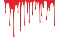 Drivstraw Lot de 2 autocollants en vinyle motif terreur sang pour décoration de porte latérale de voiture, autocollant amovible en PVC, 60 x 33 cm, rouge