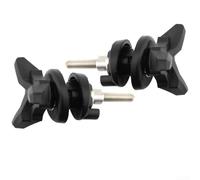 Drivstraw Lot de 2 boulons de fixation pour pare-brise BMW R1200GS 2004-2017, pince de réglage de la vis de réglage du déflecteur de pare-brise avant, matériel ABS noir