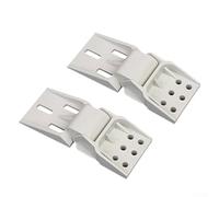 Drivstraw Lot de 2 charnières de coffre pliables en plastique, design à six trous, angle d'ouverture réglable de 95 à 110 degrés, mécanisme de contrepoids lisse pour une utilisation facile du