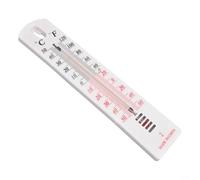 Drivstraw Lot de 2 ou 10 thermomètres muraux en plastique pour intérieur et extérieur - Facile à lire - Résistant aux intempéries - Blanc