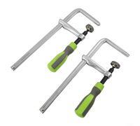 Drivstraw Lot de 2 pinces à queue d'aronde 200 x 60 mm pour banc de travail du bois en T, force de serrage de 258,5 kg, guide de rail en métal avec libération rapide, vert