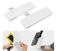 Drivstraw Lot de 2 tampons de rechange en microfibre pour balai vapeur EasyFix SC1 SC2 SC3 SC4 SC5 Têtes de nettoyage réutilisables Blanc