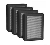 Drivstraw Lot de 4 filtres de rechange pour purificateur d'air -H128, compatibles avec -H128-RF, éléments filtrants en plastique noir pour un usage domestique, filtration efficace des dangers