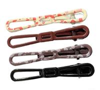 Drivstraw Lot de 4 pinces à cheveux en forme de goutte d'eau pour femme faites à la main pour fille mignonne, accessoires de cheveux sans trace avec motifs papillon carrés ondulés (nœud papillon)