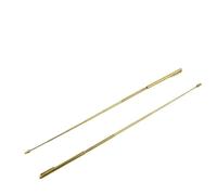 Drivstraw Paire de tiges de radiesthésie en laiton, 57 cm, détecteur psychique réglable pour la chasse aux veines d'eau, design d'axe central flexible, tiges de divination compactes en métal doré pour
