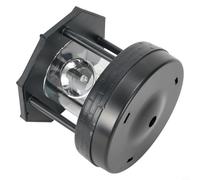 Drivstraw Phare solaire rotatif pour jardin, décoration de pelouse extérieure avec 360 degrés pour cour, terrasse et rue - Noir/rouge (noir)