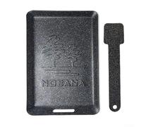 Drivstraw Plaque de barbecue pliante carrée d'extérieur pour le camping - Poêle de cuisson en fer avec contrôle non réglable, grille portable de style Teppanyaki (noir)