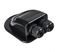 Drivstraw Presse-étoupe solaire en ABS avec double passage de câble de 4 mm² à 12 mm², matériel étanche pour pont et cabine pour bateaux, camping-cars, caravanes et applications marines (double trou