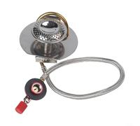 Drivstraw Réchaud à gaz coupe-vent pour cuisine en plein air, brûleur divisé en acier inoxydable 3200 W avec adaptateur sans pression, compatible avec les fours, la randonnée