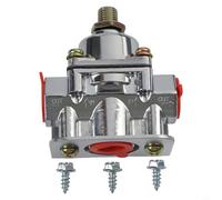 Drivstraw Régulateur de pression de carburant pour carburateur Holley 12-804 | 3/8" pour NPT à deux ports | Réglable 1-4 PSI | Construction en alliage de zinc | Compatible avec carburé pour VTT/UTV