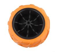 Drivstraw Roue de chariot de camping solide en polyuréthane de 17,8 x 10,2 cm de rechange pour chariot de plage de jardin | Charge élevée 100 kg avec ouverture de 9 mm | Accessoire de rangement